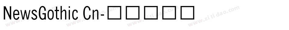 NewsGothic Cn字体转换